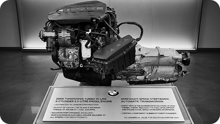 BMW Engine Technology Display Stand at GKU